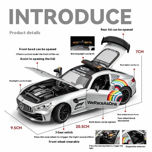 1:24 Mercedes AMG GTR Safety Car Alloy Die Cast Model