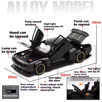 1:32 Dodge Challenger Hellcat Die-Cast Model Car – Collector’s Edition