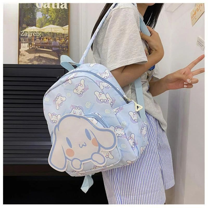 27x34cm Kawaii Kitty Cat Cinaroll Mylody Kuro Cartoon Book Bag Student Backpack High Capacity Shoulder Bag Gift