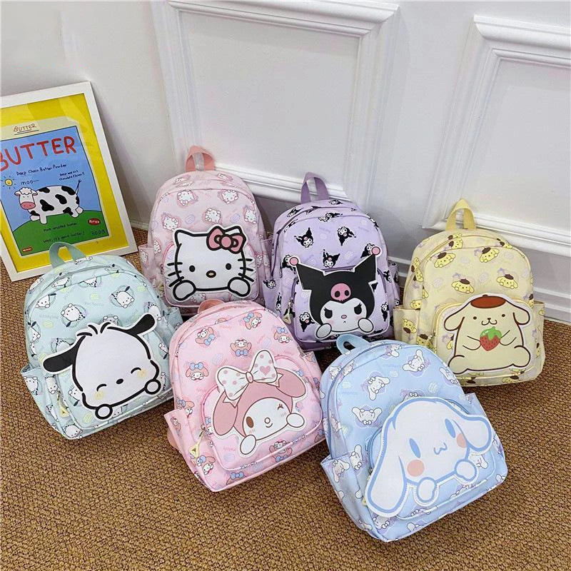 27x34cm Kawaii Kitty Cat Cinaroll Mylody Kuro Cartoon Book Bag Student Backpack High Capacity Shoulder Bag Gift