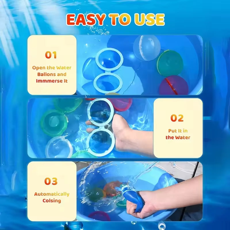 Magnetic Water Balloons - 1-Second Auto-Refill [Eco-Friendly Pack]
