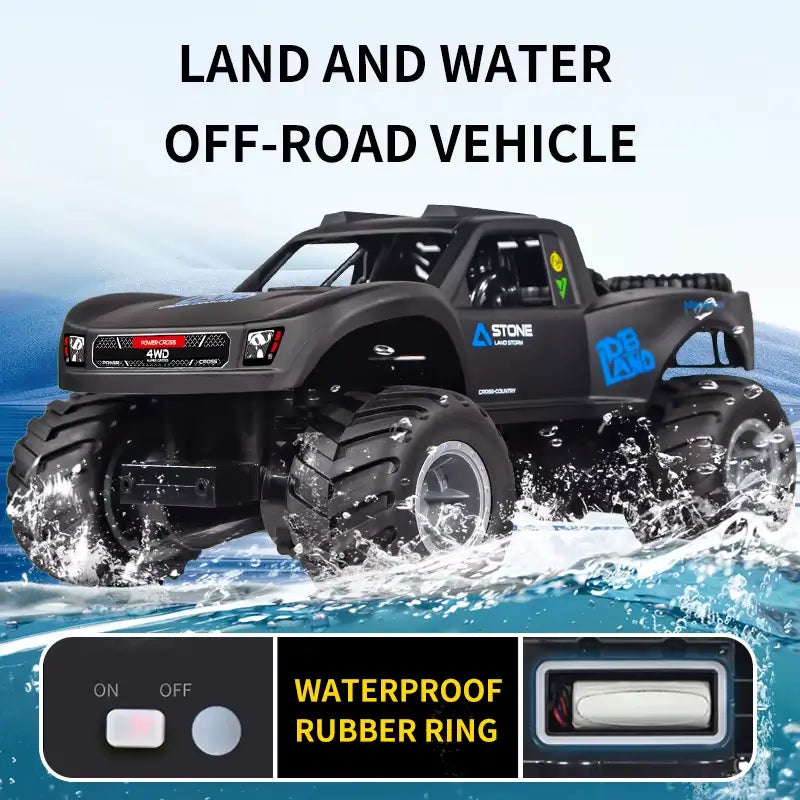 Hydro-Crusher: All-Terrain Amphibious 4WD Monster Truck