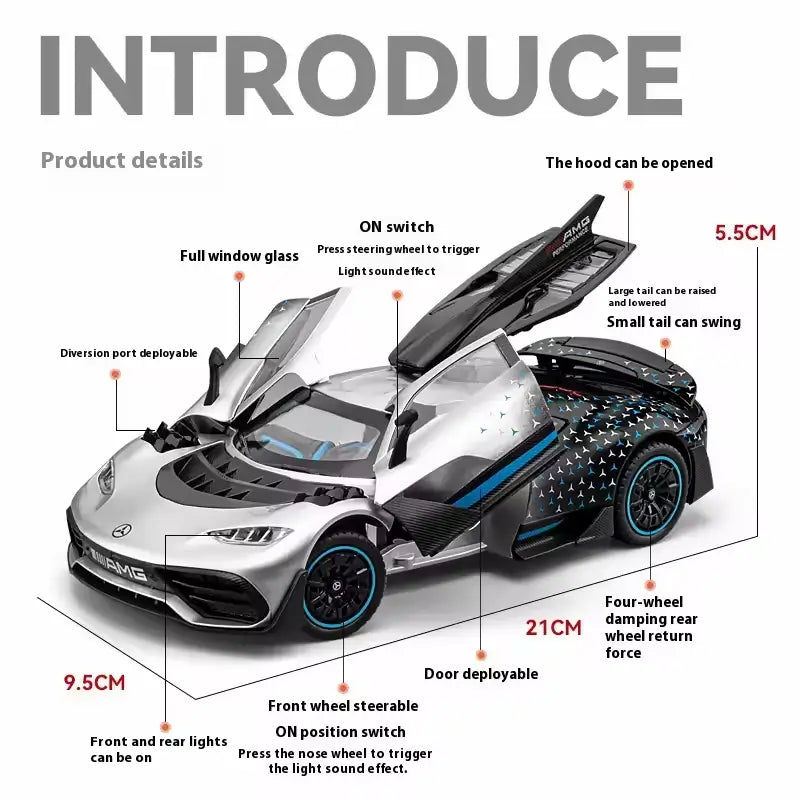 1:24 Hypercar Replica: Kinetic Drive & Active Aero Edition