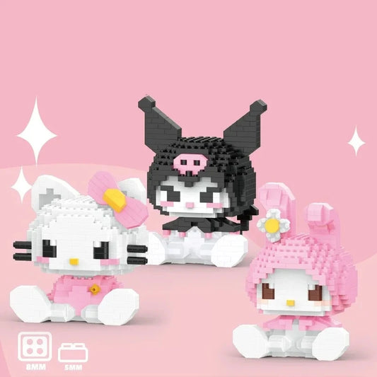Building Block Anime Figure Kuro Assembled Toys Decorative Ornament Model Mylody Children's Puzzle Gifts