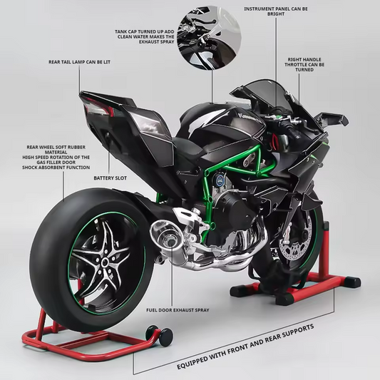 1:6 Kawasaki H2R Alloy Metal Diecast Motorcycle Model