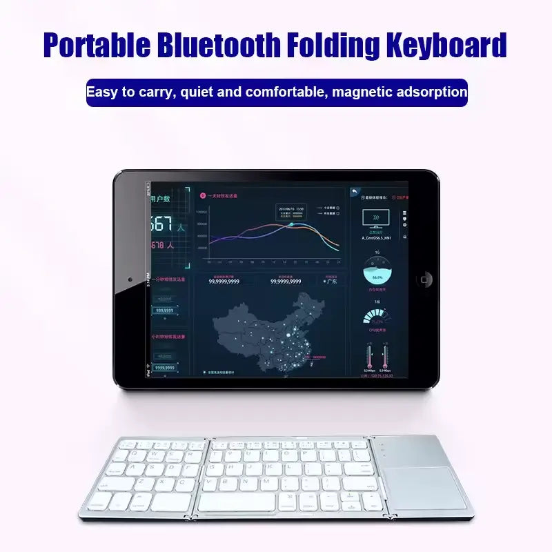 CyberFold 3-in-1 Wireless Keyboard with Trackpad & NumPad