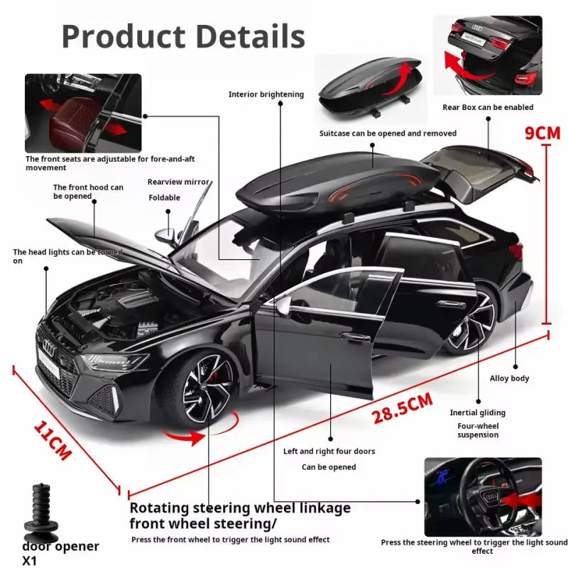1:18 Scale Audi RS6 Avant Diecast Model Car
