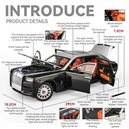 1:18 Rolls Royce Phantom Alloy Model Car