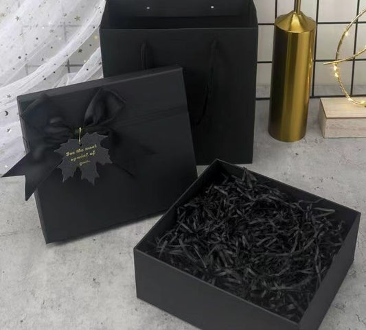 Black Gift box packaging box gift box empty box birthday gift box