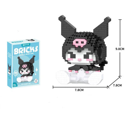 Building Block Anime Figure Kuro Assembled Toys Decorative Ornament Model Mylody Children's Puzzle Gifts