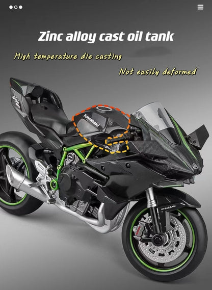 1:12 Kawasaki H2R Model Alloy Motorcycle (No light & sound）