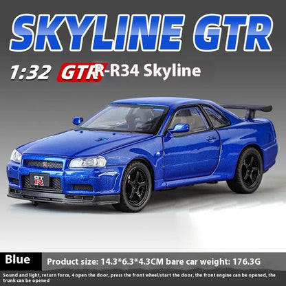 1:32 Nissan GTR R34 Skyline Alloy Model