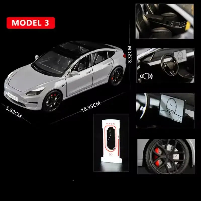 1:24 Tesla Model 3 Diecast Car