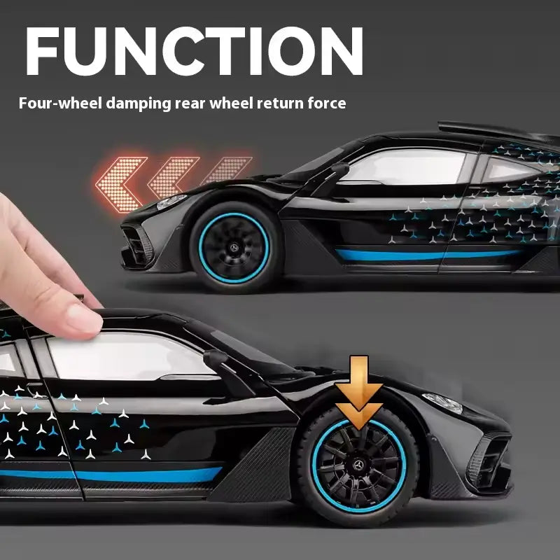 1:24 Hypercar Replica: Kinetic Drive & Active Aero Edition