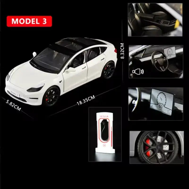 1:24 Tesla Model 3 Diecast Car