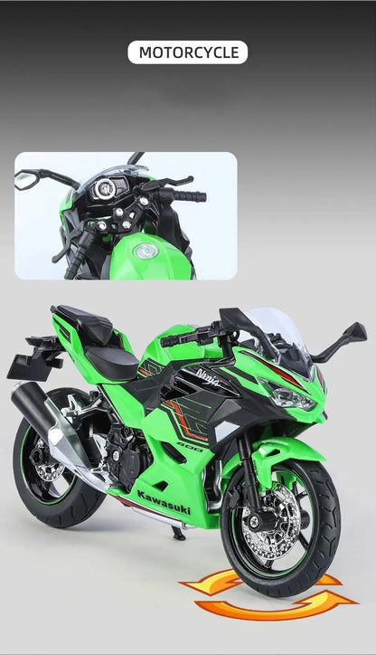 1:12 Kawasaki Ninja 400 Alloy Motorcycle Model Diecast Toy