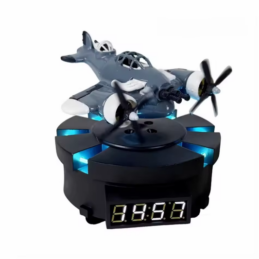 Levitating Airplane Alarm Clock with LED Display – Floating Aircraft Model Gift for Aviation Enthusiasts