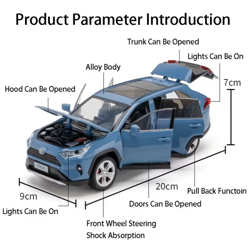 1:24 Scale Toyota RAV4 Diecast Model