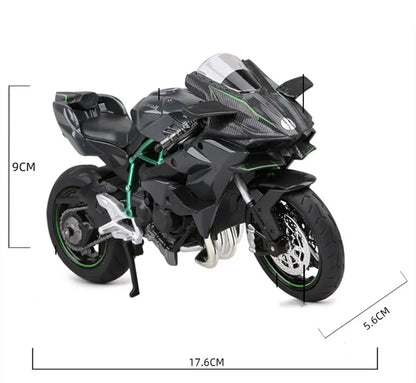 1:12 Kawasaki H2R Alloy Racing Motorcycle (with light & sound)