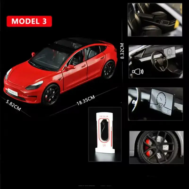 1:24 Tesla Model 3 Diecast Car