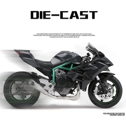 1:12 Kawasaki H2R Alloy Racing Motorcycle (with light & sound)