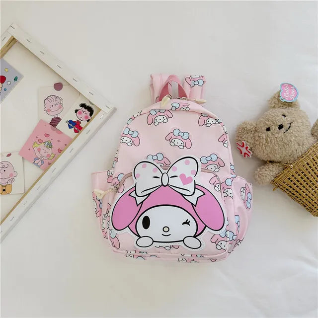 27x34cm Kawaii Kitty Cat Cinaroll Mylody Kuro Cartoon Book Bag Student Backpack High Capacity Shoulder Bag Gift