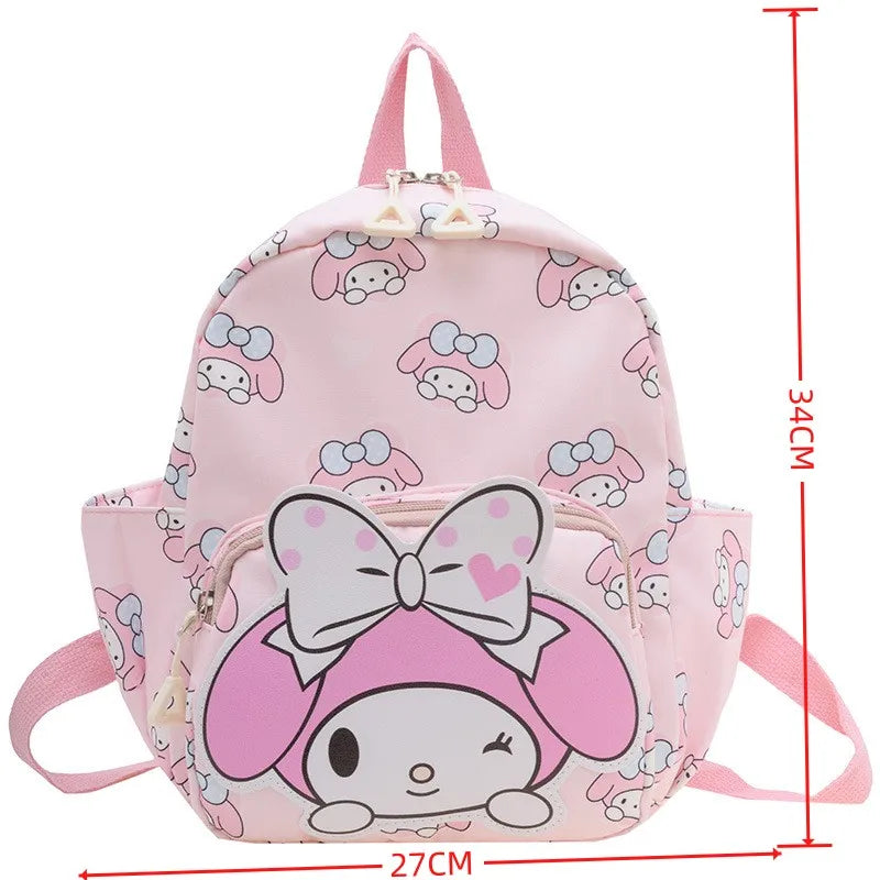27x34cm Kawaii Kitty Cat Cinaroll Mylody Kuro Cartoon Book Bag Student Backpack High Capacity Shoulder Bag Gift