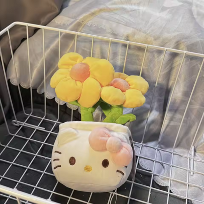 HelloKitty 23cm potted flower decoration doll girl gift
