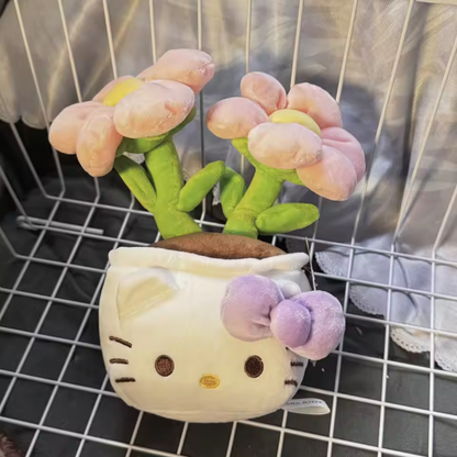 HelloKitty 23cm potted flower decoration doll girl gift