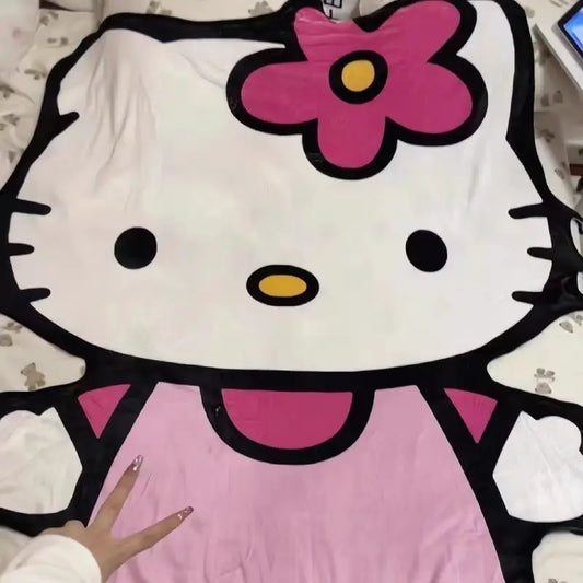Kitty Cat Blanket Cinaroll Mylody Flannel Blanket Comfortable 180*200CM Large Single and Double Adult Blanket