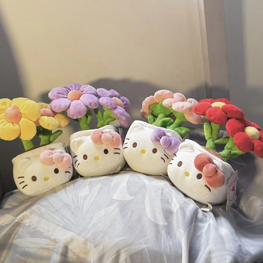 HelloKitty 23cm potted flower decoration doll girl gift