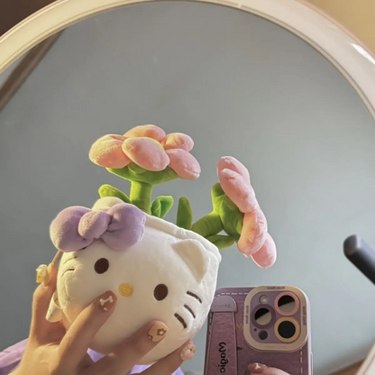 HelloKitty 23cm potted flower decoration doll girl gift