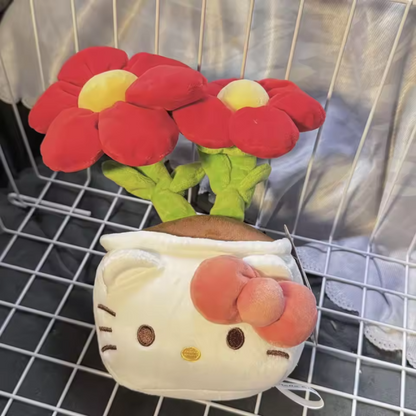 HelloKitty 23cm potted flower decoration doll girl gift
