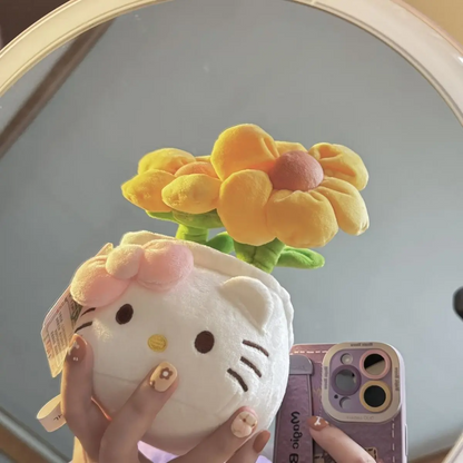 HelloKitty 23cm potted flower decoration doll girl gift