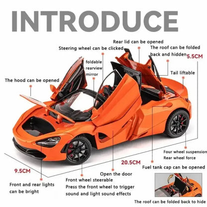 1:24 Scale McLaren 720s Super Car Decast Model